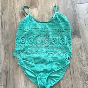 Aqua Lace Two  Piece Swimsuit